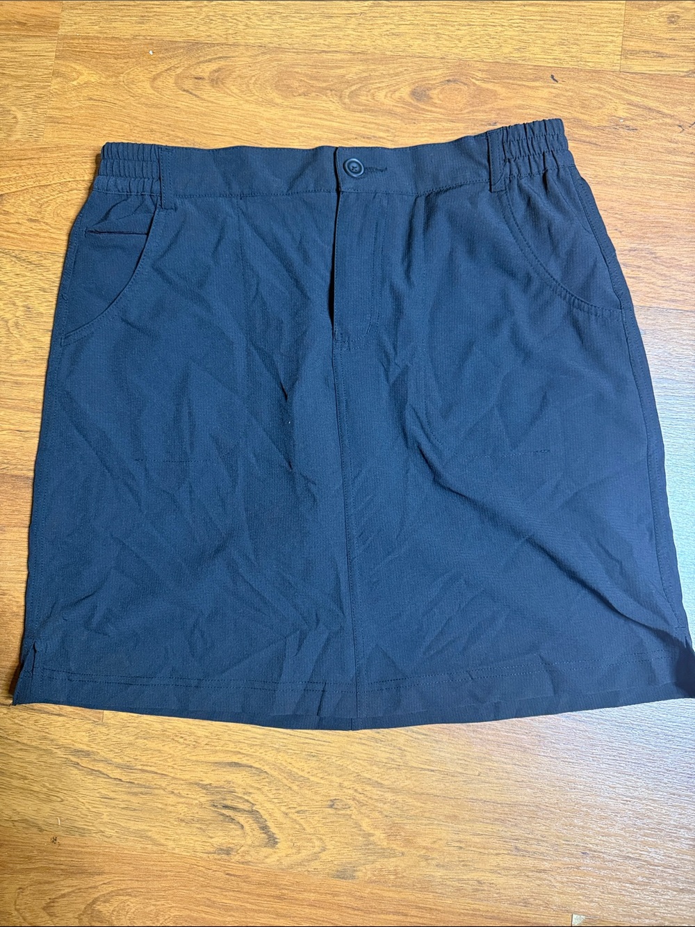 Tilley Classic Black Mini Skort with Elastic Back Waist